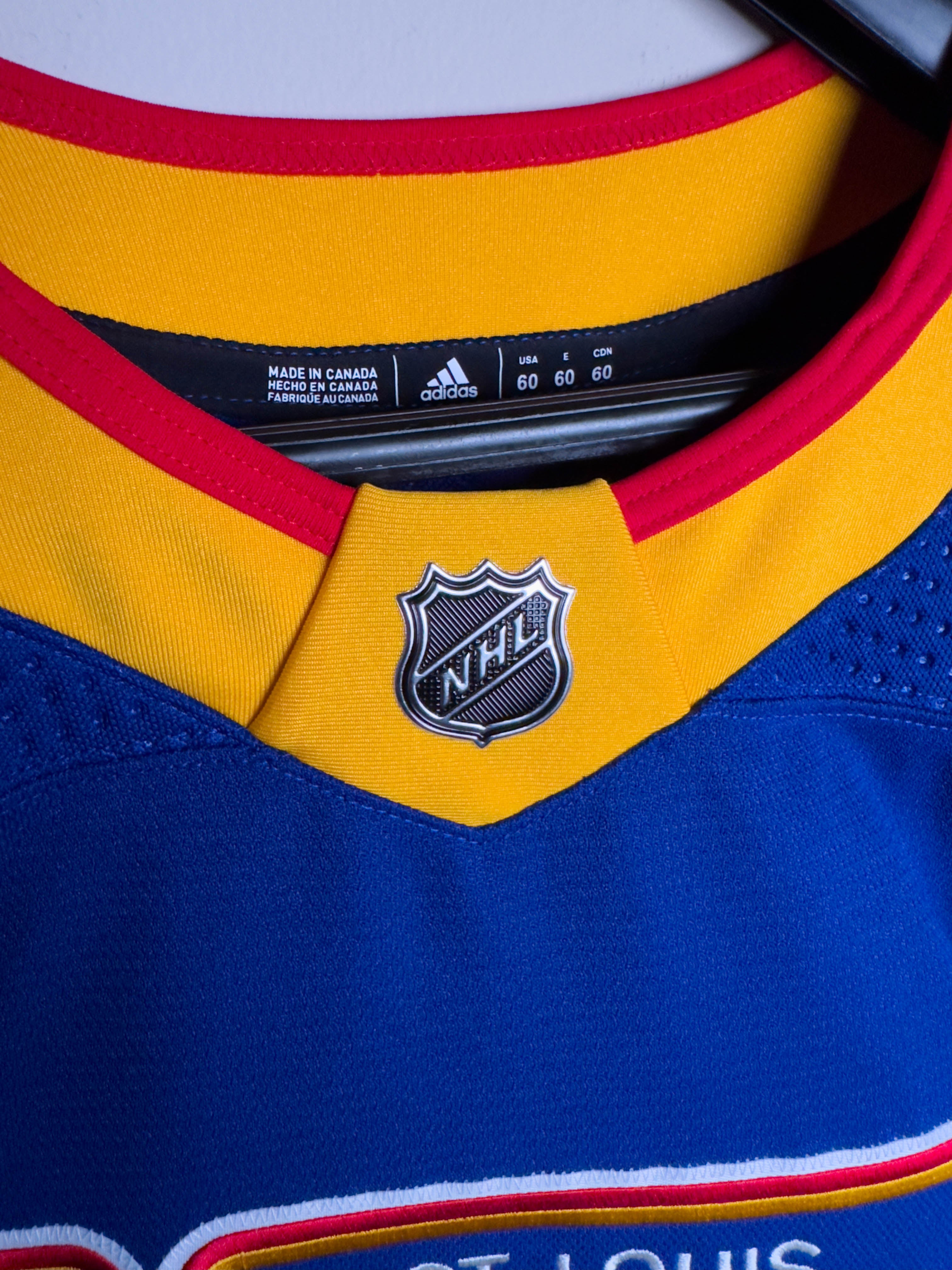 St. Louis Blues NHL Adidas MiC Team Issued 90's Vintage Jersey Size 60 –  Wave Time Thrift