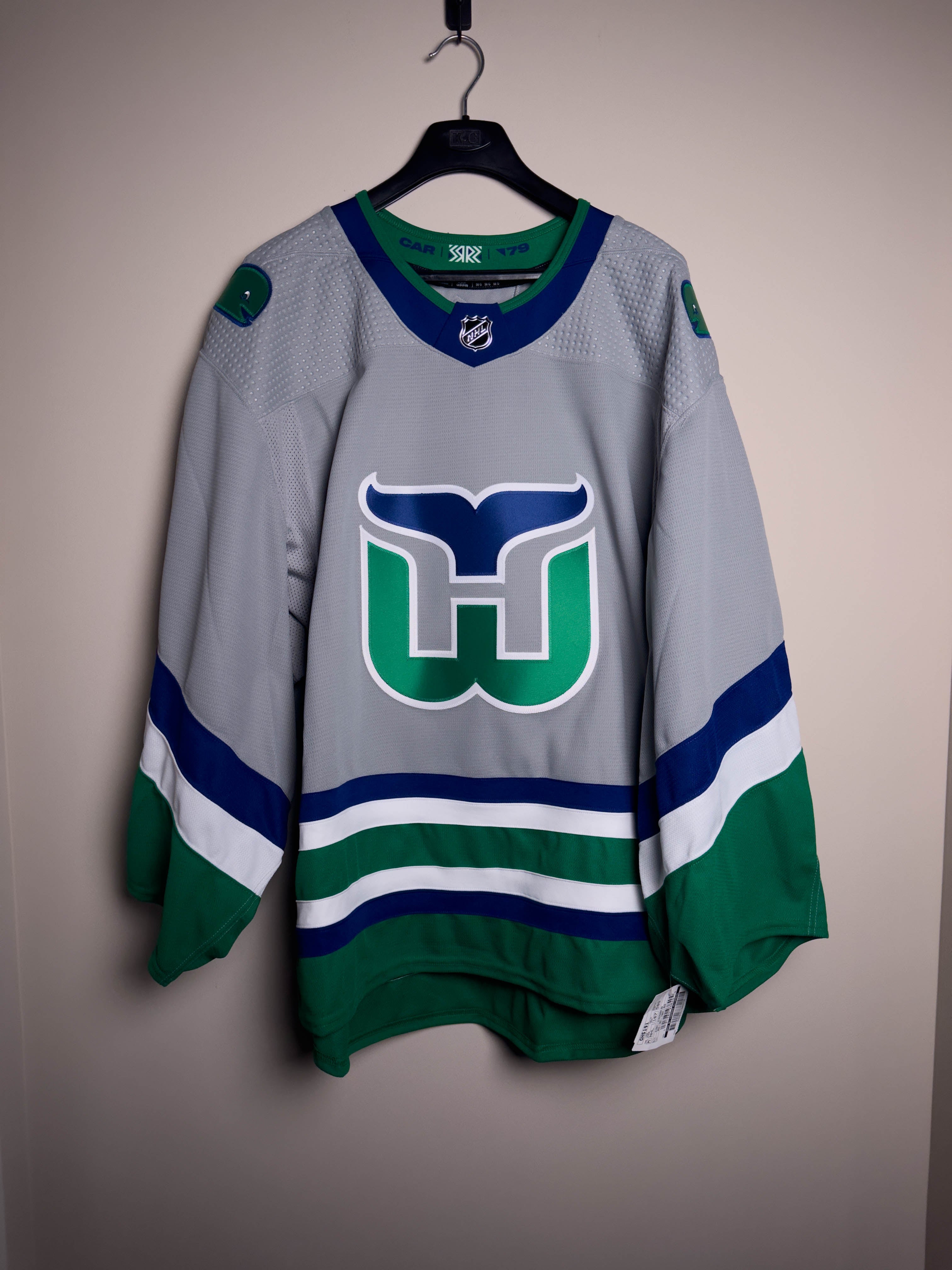 Modelline Carolina Hurricanes Reverse Retro Hartford Whalers Grey Knit Ice Hockey Socks Small/Medium - 22