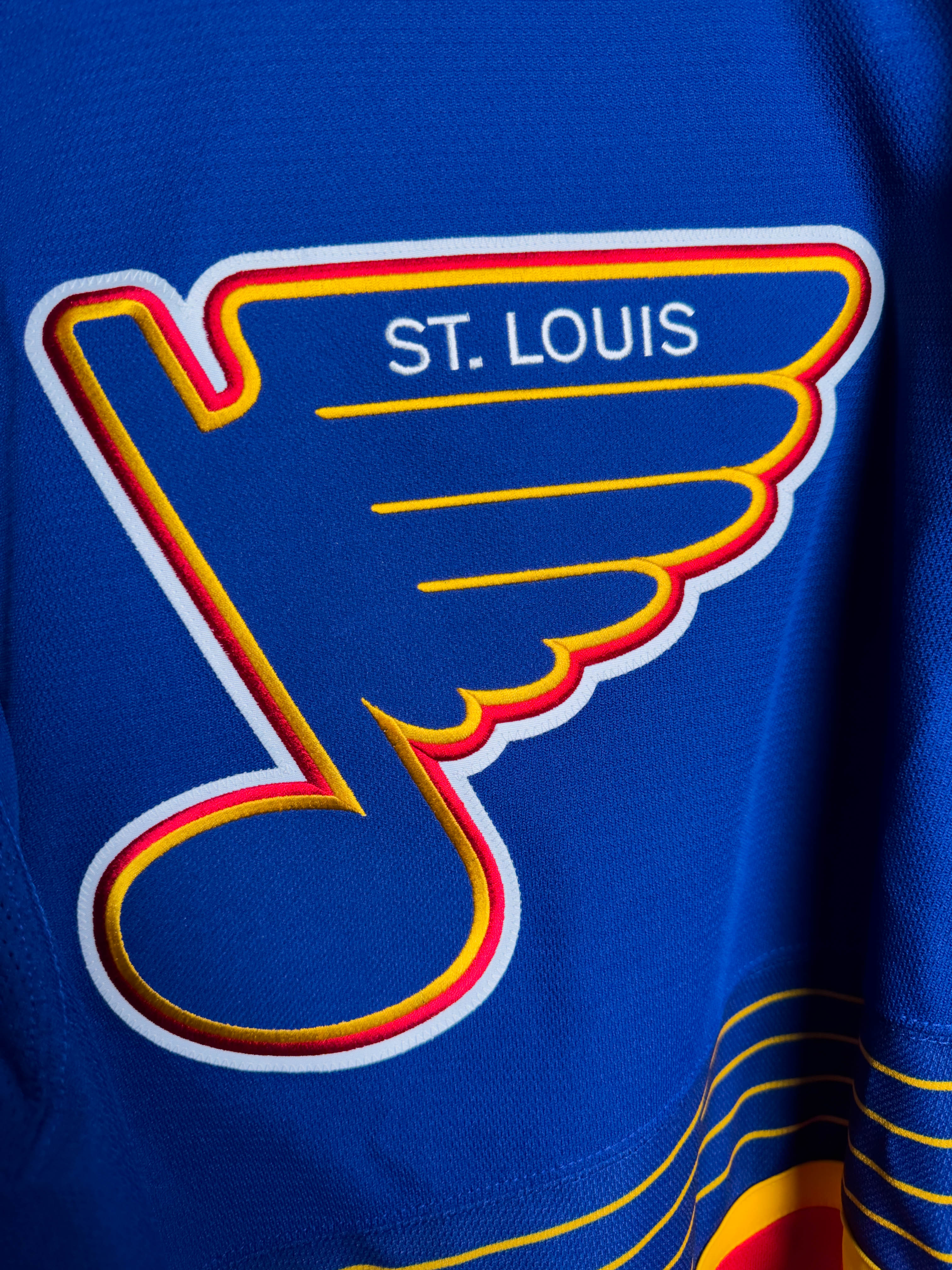 St. Louis Blues NHL Adidas MiC Team Issued 90's Vintage Jersey Size 60G (Goalie Cut)