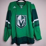 Vegas Golden Knights NHL Adidas MiC Team Issued Shamrock Green Jersey Size 56 (Player Size)