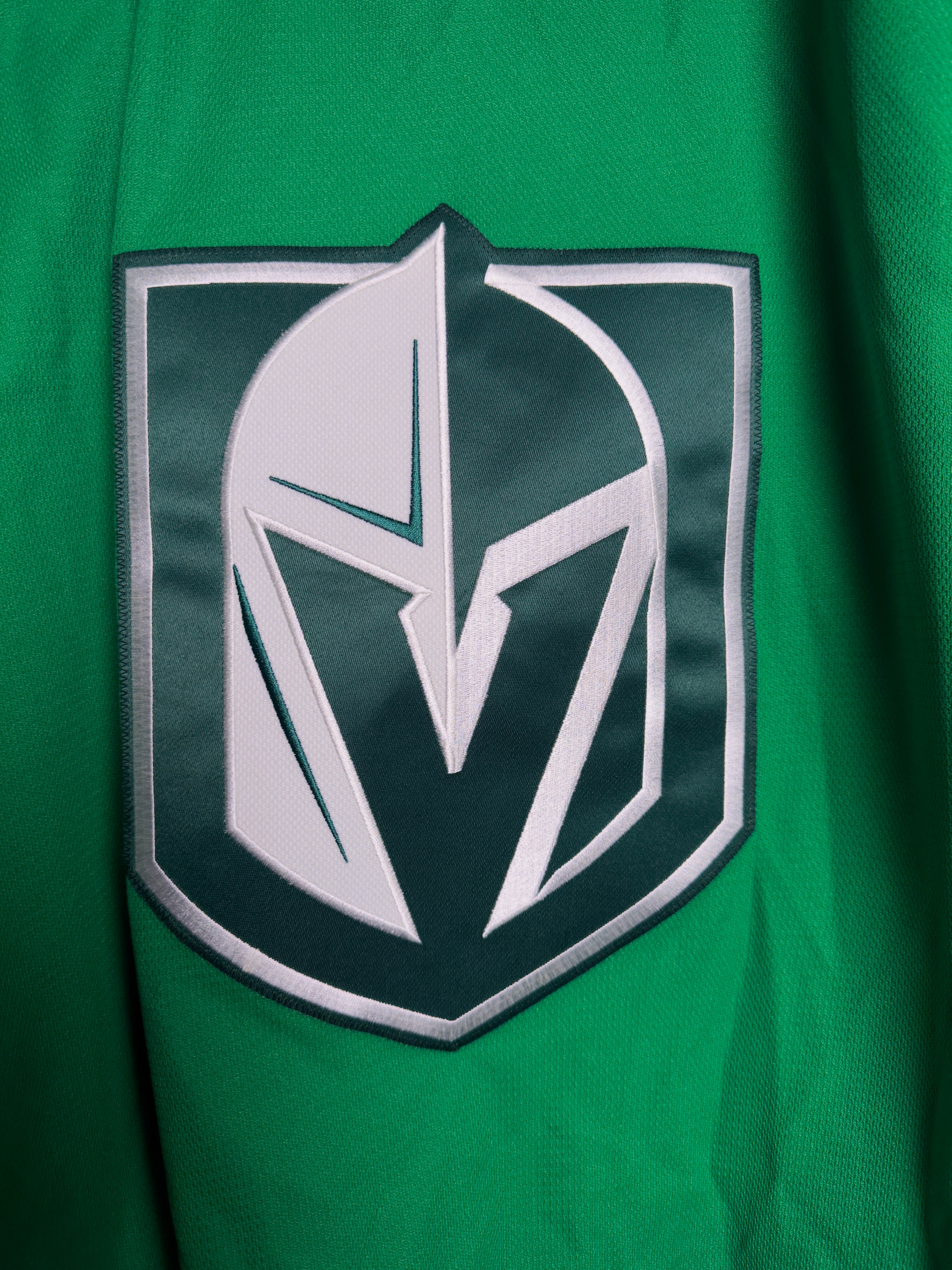 Vegas Golden Knights NHL Adidas MiC Team Issued Shamrock Green Jersey Size 56 (Player Size)