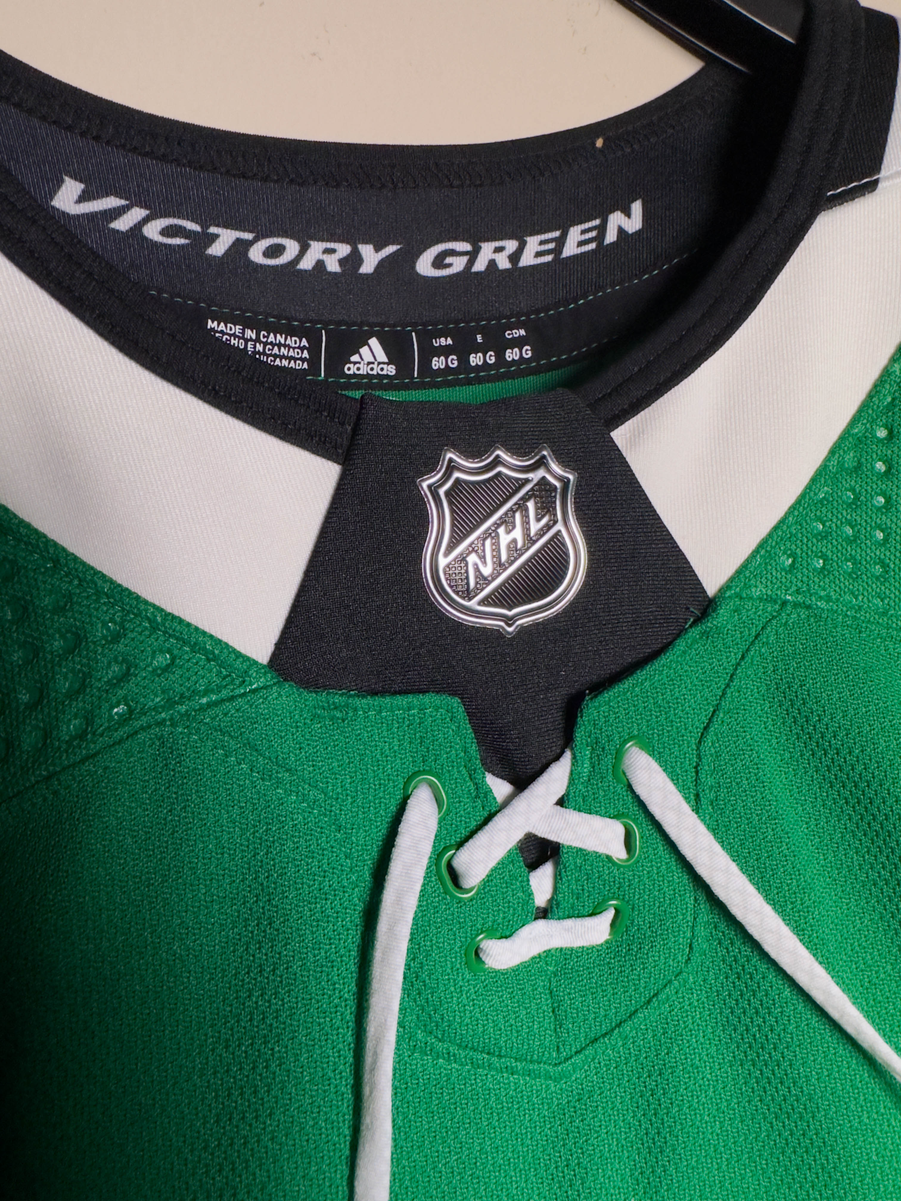 Dallas Stars NHL Adidas MiC Team Issued Home Jersey Size 60G (Goalie Cut)