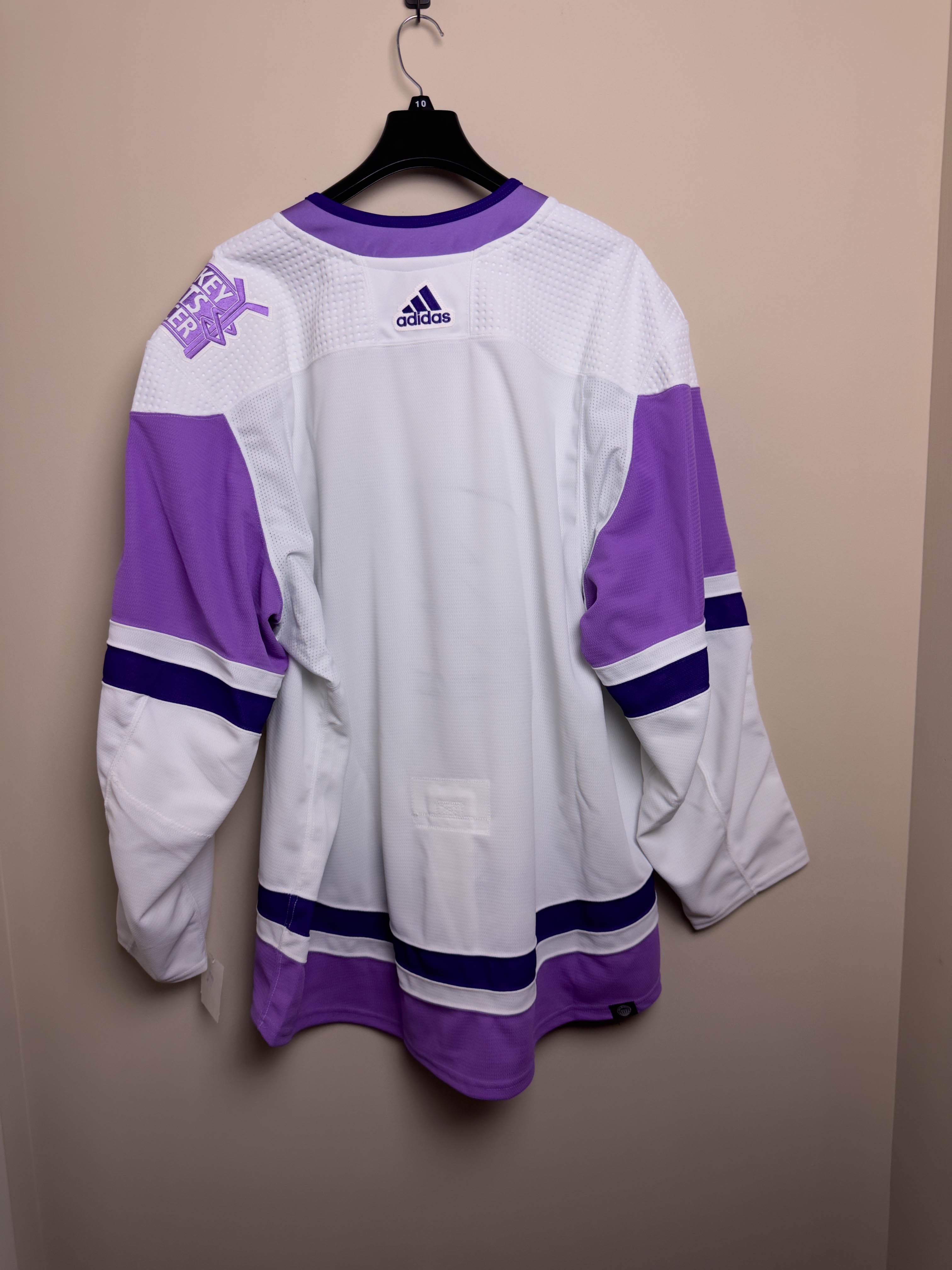 Tampa Bay Lightning NHL Adidas MiC Team Issued Hockey Fights Cancer Jersey Size 60 (Player Size)