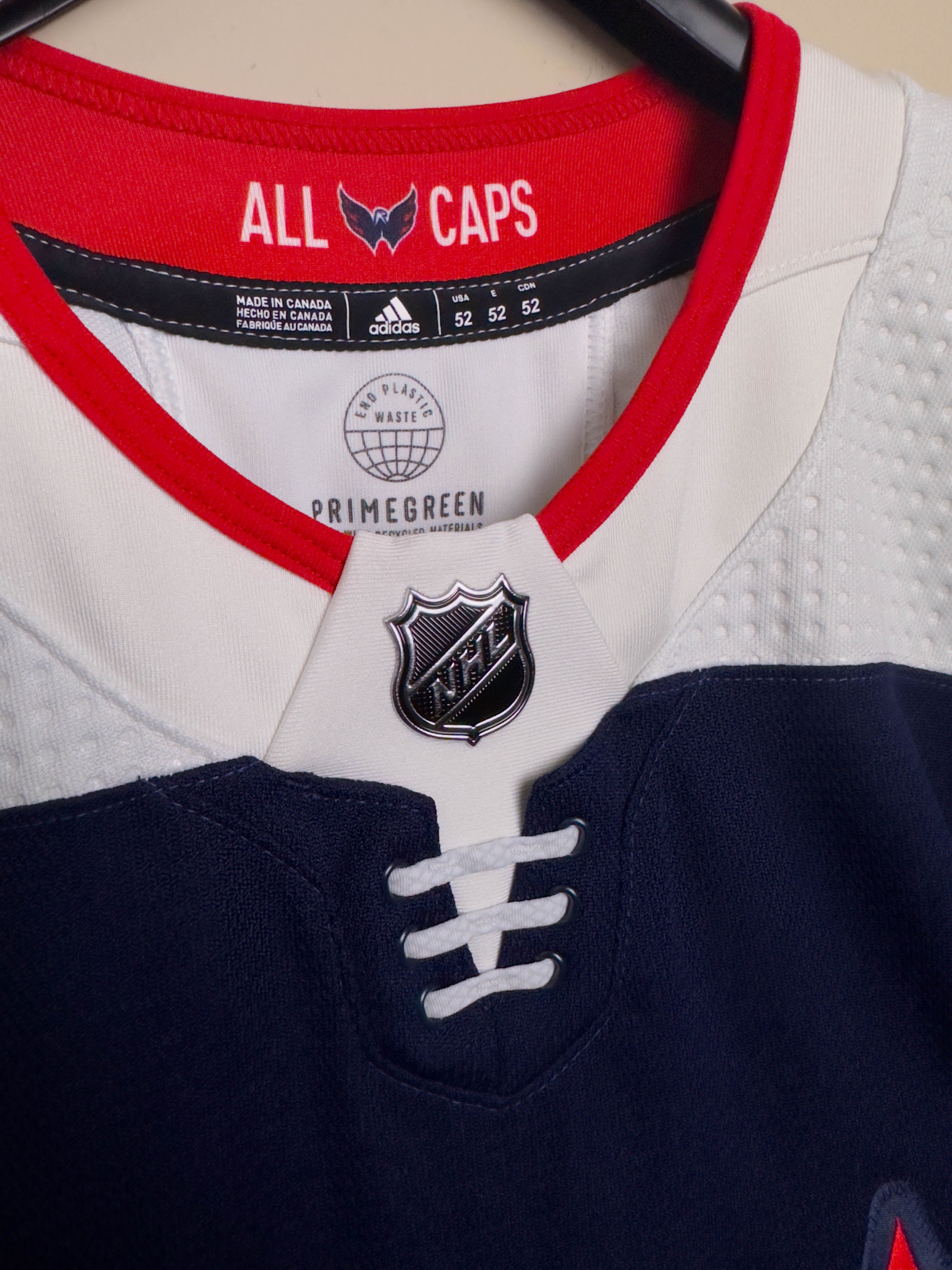 Washington Capitals NHL Adidas MiC Team Issued Alternate Jersey Size 52 (Player Size)
