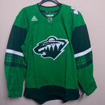 Minnesota Wild NHL Adidas MiC Team Issued St. Patrick Day Jersey Size 56 (Player Size)