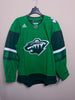 Minnesota Wild NHL Adidas MiC Team Issued St. Patrick Day Jersey Size 56 (Player Size)