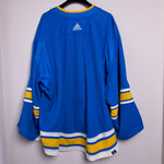St. Louis Blues NHL Adidas Primegreen MiC Team Issued Alternate Jersey Size 60G (Goalie Cut)