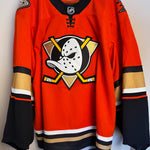 Anaheim Ducks NHL Adidas MiC Team Issued Alternate Jersey Size 60G (Goalie Cut)