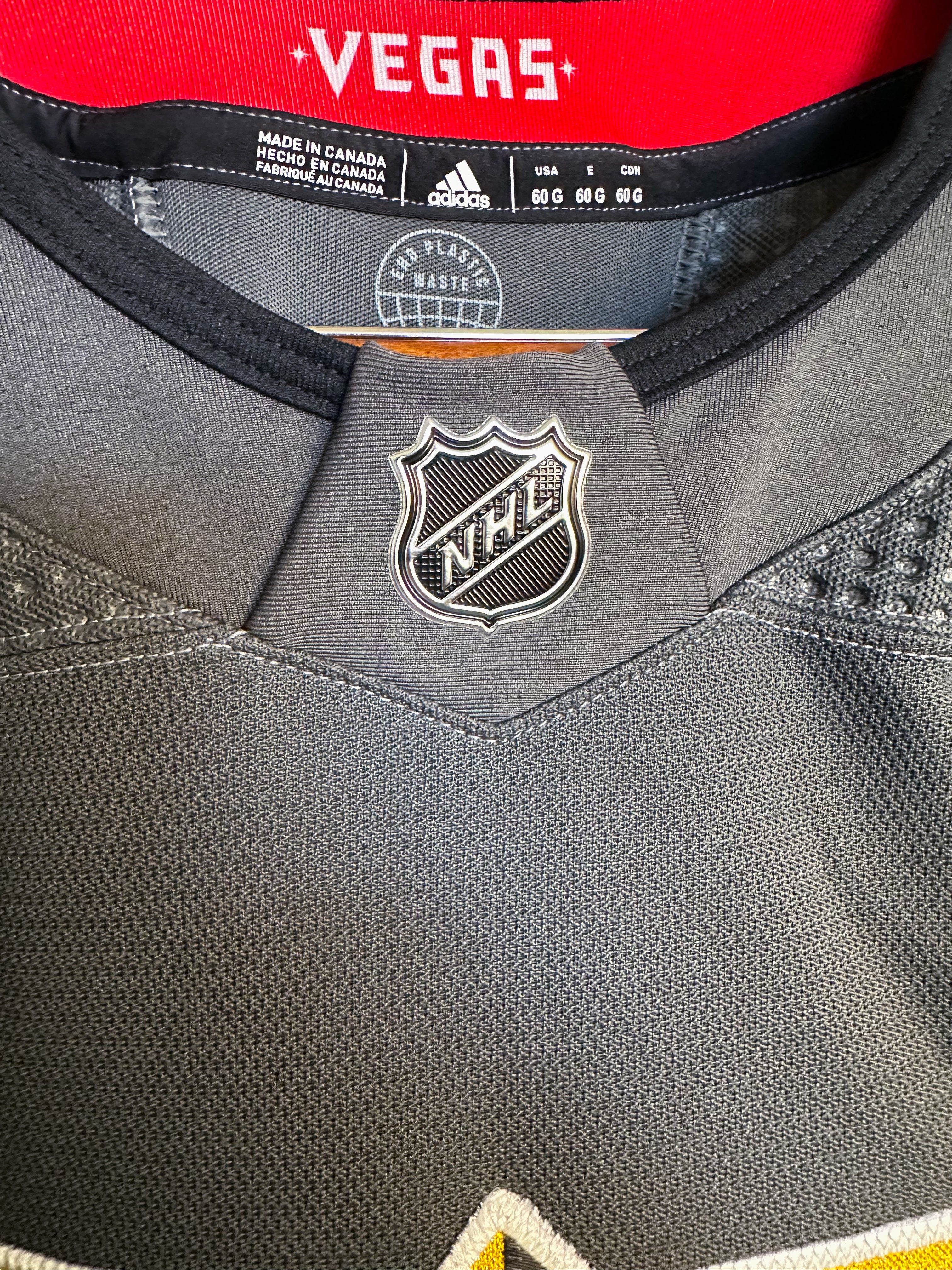 Vegas Golden Knights NHL Adidas MiC Team Issued Alternate Jersey Size 60G (Goalie Cut)