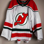 New Jersey Devils NHL Adidas MiC W Anniversary Heritage Primegreen Jersey White Size 58G