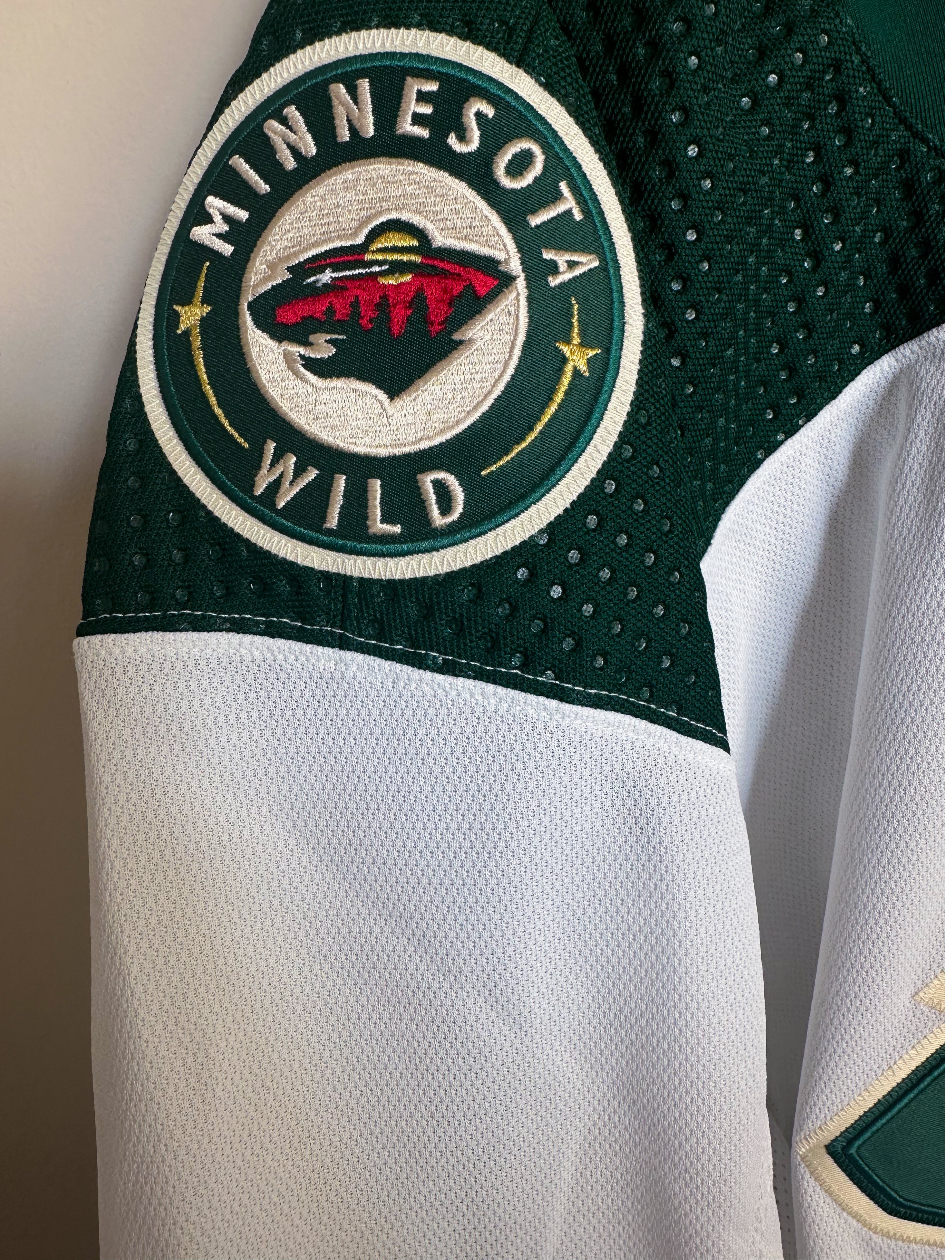 Minnesota Wild NHL Adidas MiC Primegreen Team Issued Away Jersey Size 60G (Goalie Cut)