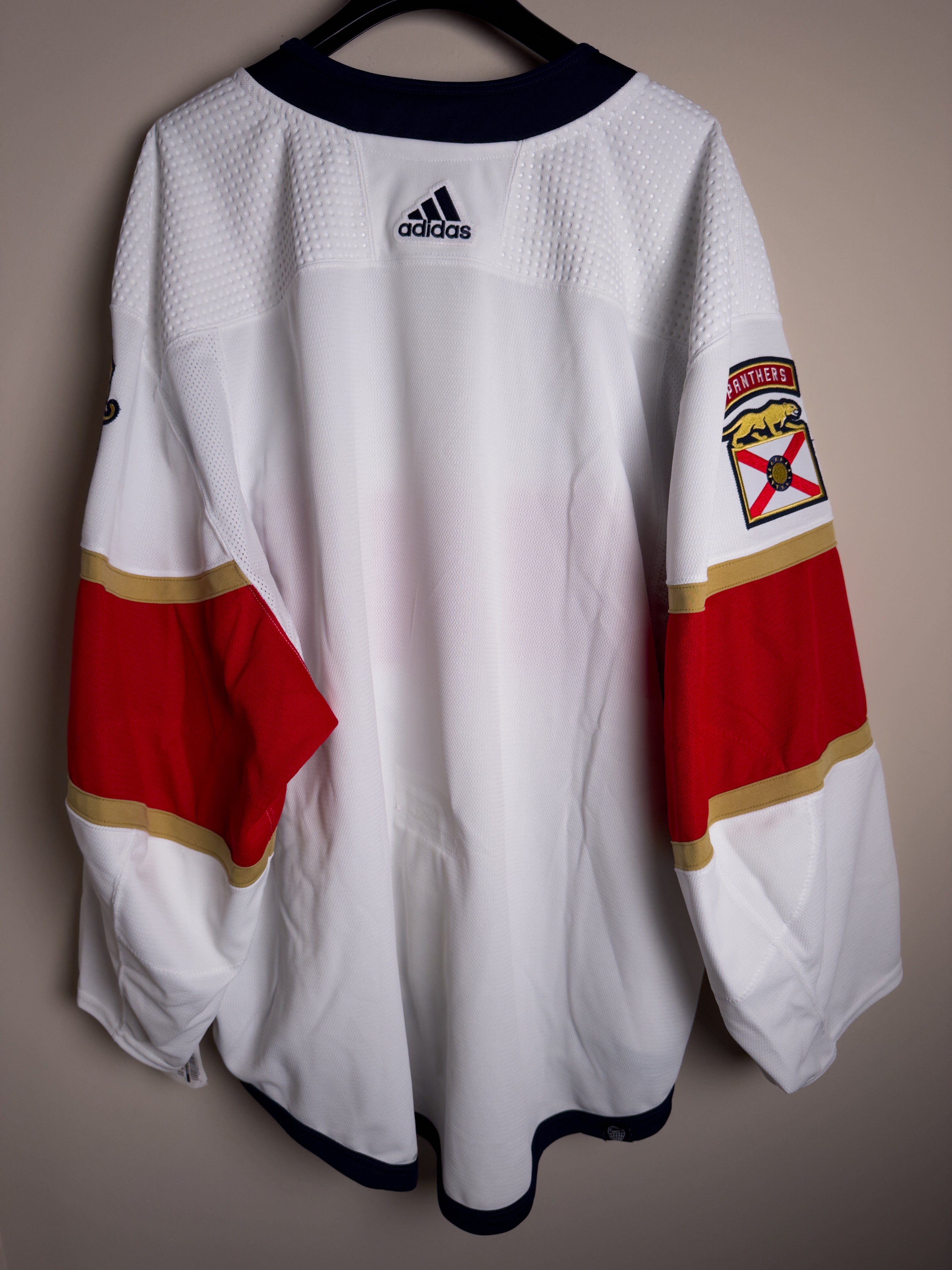 Florida Panthers NHL Adidas Primegreen MiC Team Issued Away Jersey Size 60G (Goalie Cut)