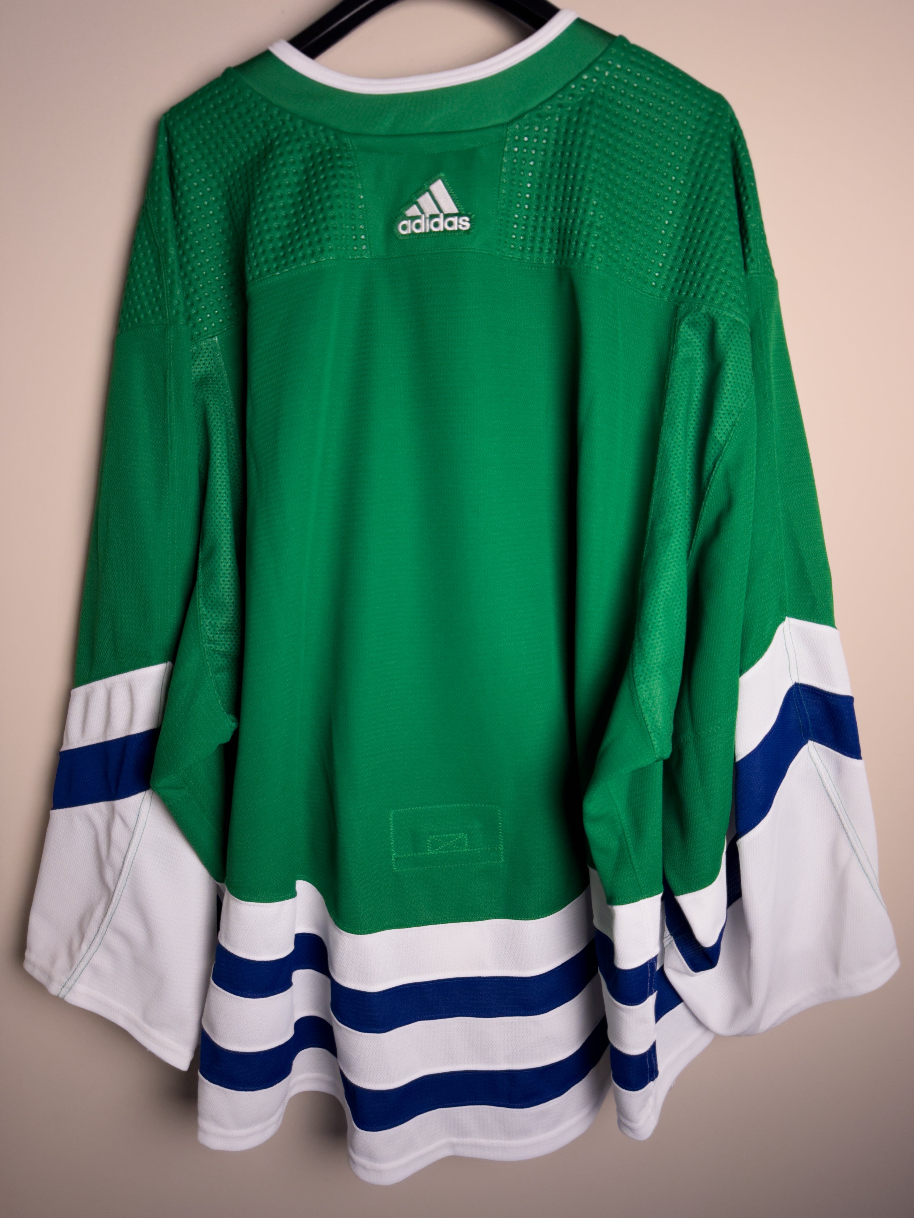 Carolina Hurricanes NHL Adidas MiC Team Issued Reverse Retro Whalers Home Jersey Size 60G (Goalie Cut)