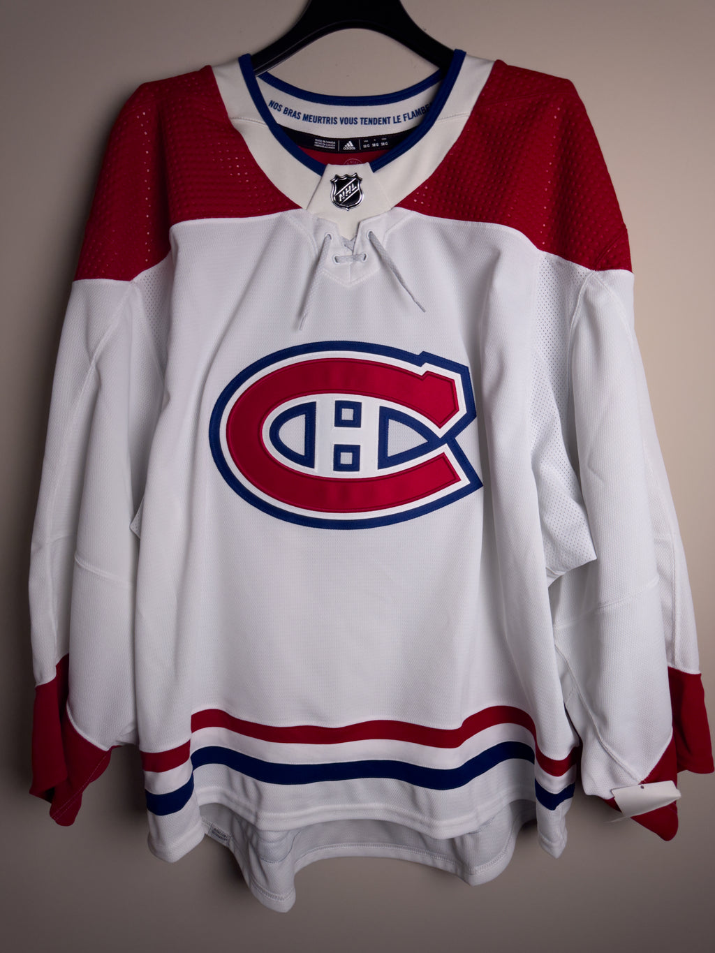 Montreal Canadiens NHL Adidas Primegreen MiC Team Issued Away Jersey Size 58G (Goalie Cut)