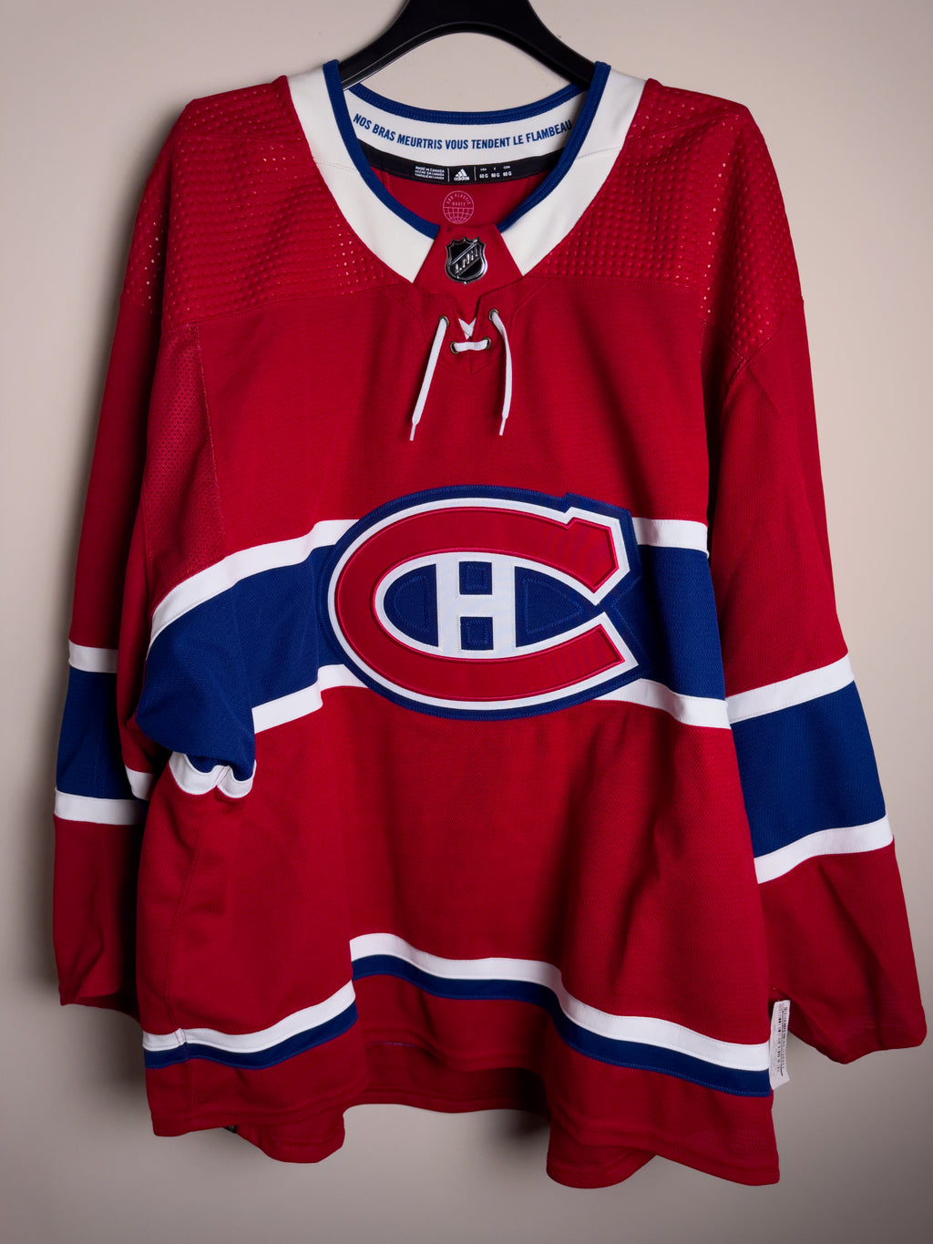 Montreal Canadiens NHL Adidas Primegreen MiC Team Issued Home Jersey Size 60G (Goalie Cut)