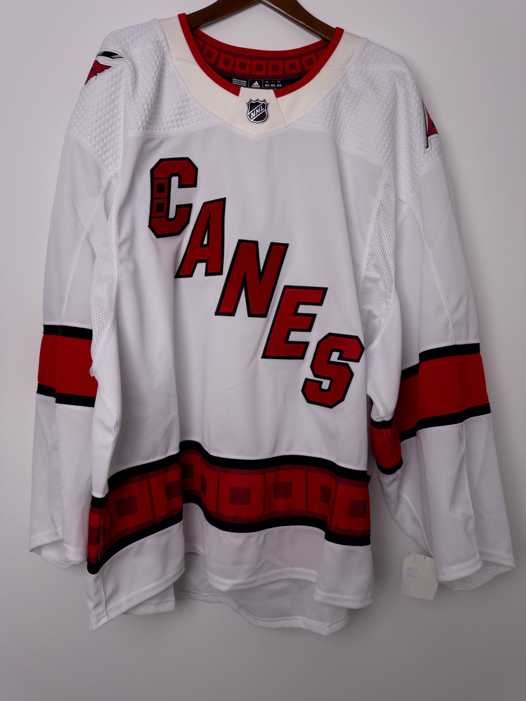 Carolina Hurricanes NHL Adidas MiC Team Issued Away Jersey Size 58G (Goalie Cut)