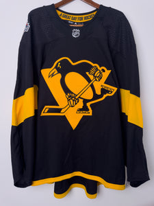 Pittsburgh Penguins NHL Adidas MiC Team Issued 2019 Stadium Series Jersey Size 60G (Goalie Cut)