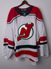 New Jersey Devils NHL Adidas MiC W Anniversary Heritage Primegreen Jersey White Size 60G (Goalie Cut)