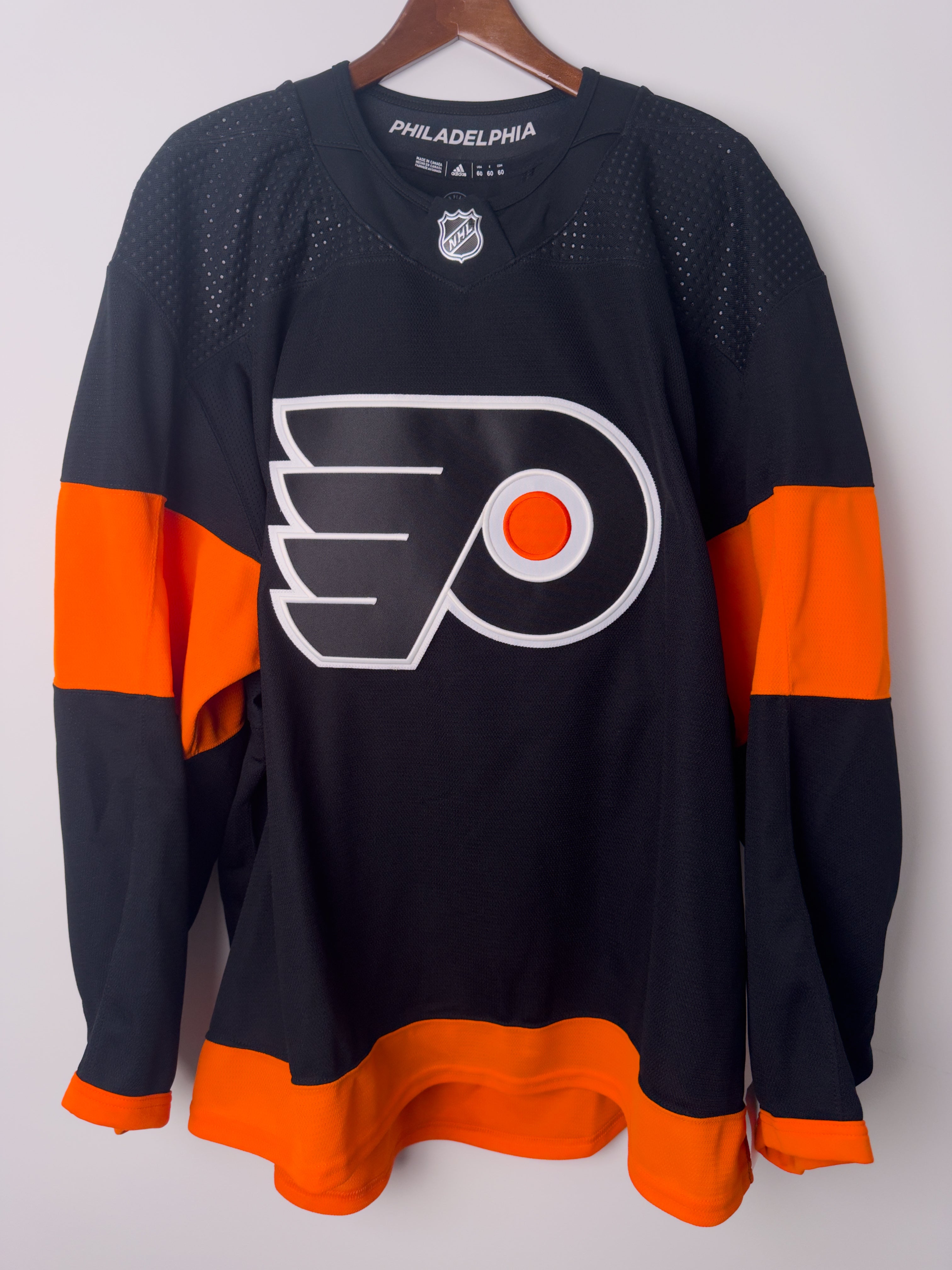 Philadelphia Flyers NHL Adidas MiC Team Issued Alternate Jersey Size 60 (Player Size)