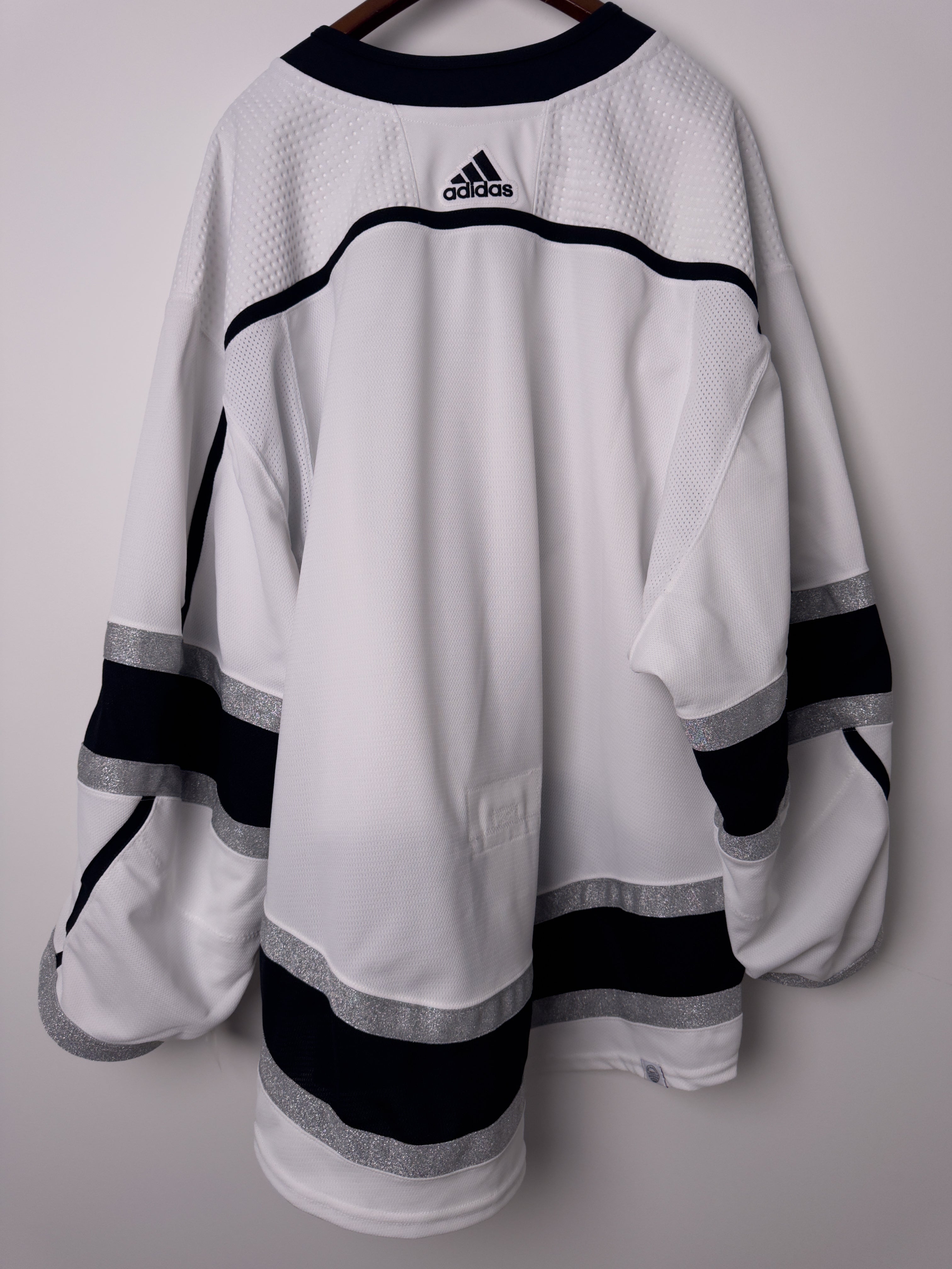 Los Angeles Kings NHL Adidas Primegreen MiC Team Issued Away Jersey Size 60G (Goalie Cut)