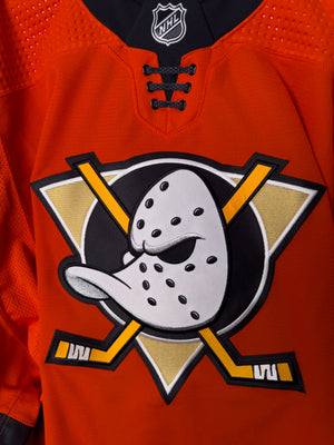 Anaheim Ducks NHL Adidas MiC Team Issued Alternate Jersey Size 60G (Goalie Cut) 