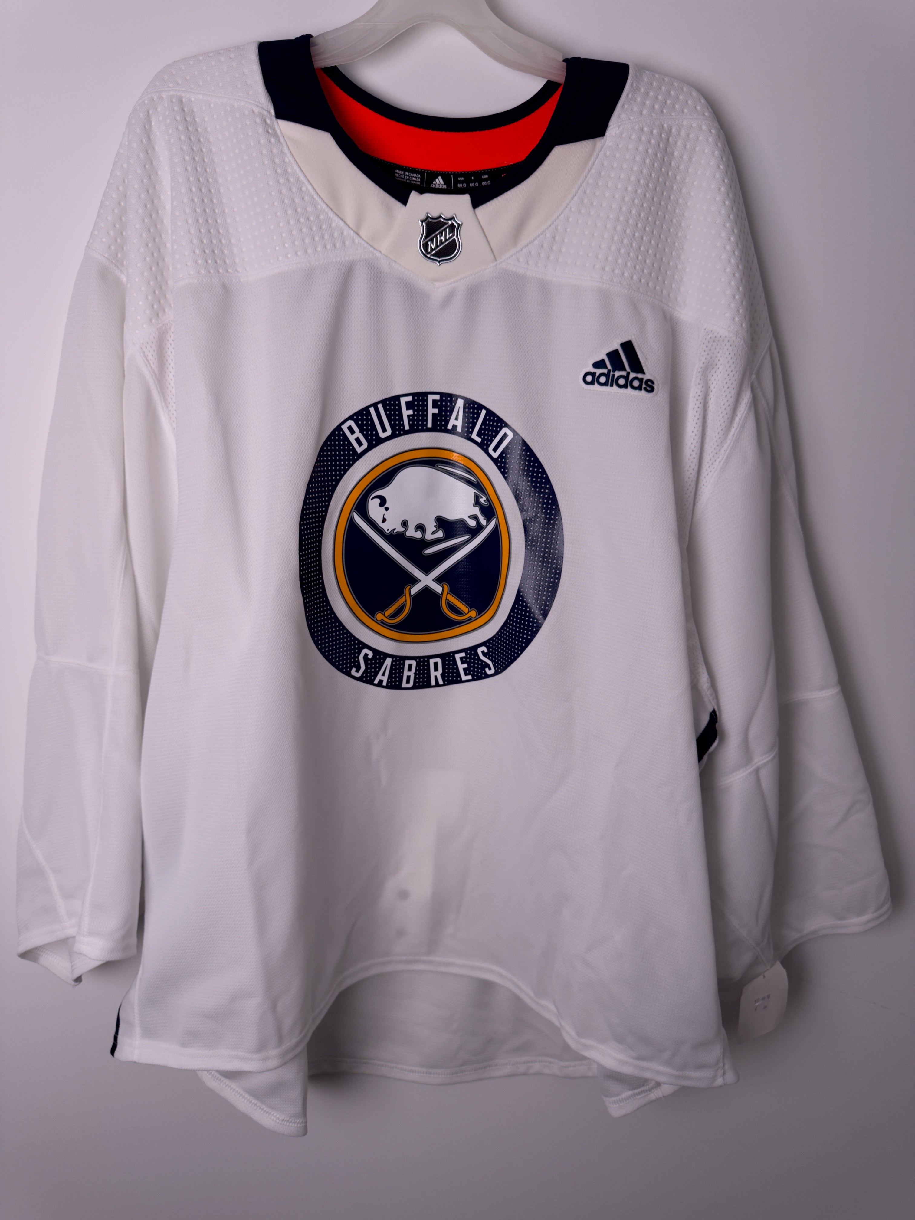 Buffalo Sabres NHL Adidas MiC Team Issued Practice Jersey White size 60G