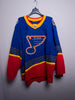 St. Louis Blues NHL Adidas MiC Team Issued 90's Vintage Jersey Size 58G (Goalie Cut)