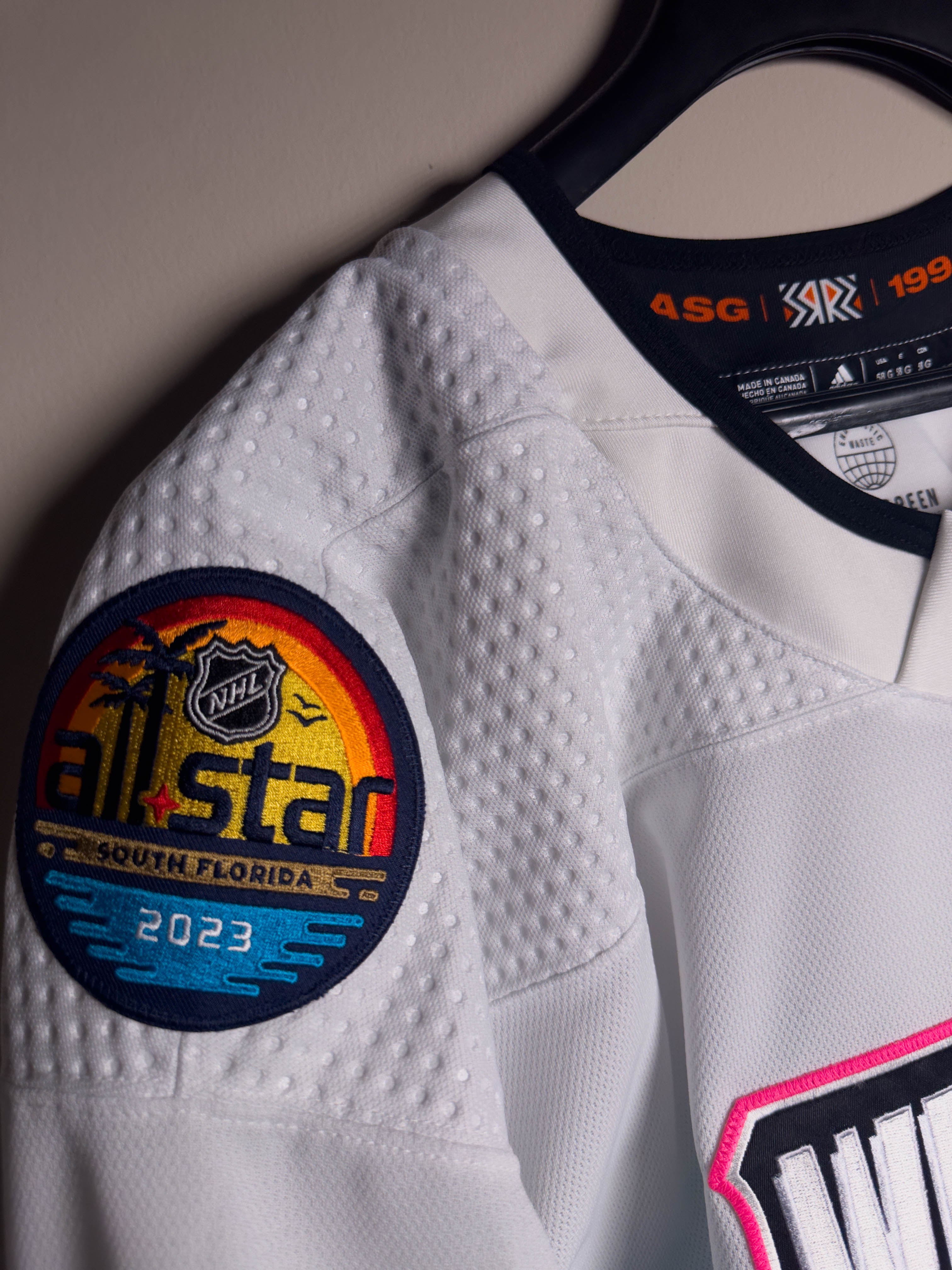 2023 NHL ALL STAR WESTERN CONFERENCE AUTHENTIC ADIDAS JERSEY WHITE - S –  Wave Time Thrift
