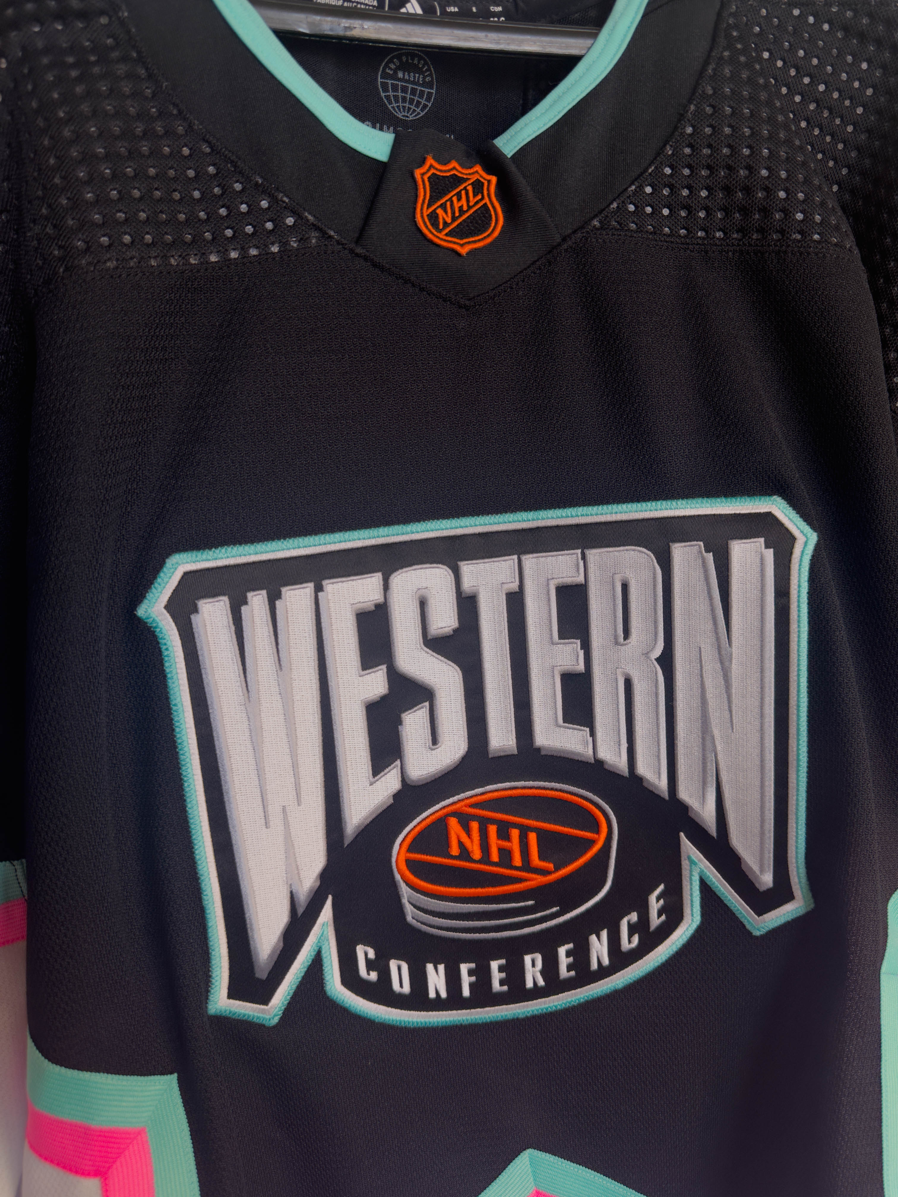 2023 NHL ALL STAR WESTERN CONFERENCE AUTHENTIC ADIDAS JERSEY BLACK - Size 60G (Goalie Cut Jersey)